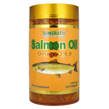 金蓋Ω-3,6,9三文魚油 (Ω-3,6,9 Salmon Fish Oil) 300's