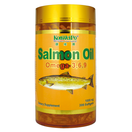 金蓋Ω-3,6,9三文魚油 (Ω-3,6,9 Salmon Fish Oil) 300's