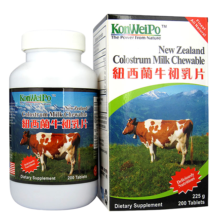 紐西蘭牛初乳片 (New Zealand Colostrum Milk Chewable) 200's