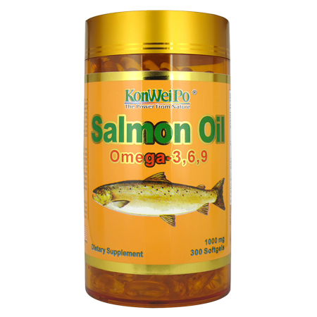 金蓋Ω-3,6,9三文魚油 (Ω-3,6,9 Salmon Fish Oil) 300's