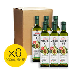 [Carton] 100%純正牛油果油 (100% Pure Avocado Oil) 500ml x 6